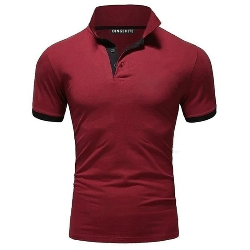 Polo uomo Casual cotone tinta unita Polo t-Shirt traspirante da uomo Golf Tennis abbigliamento di marca Plus po lo - immagine 4