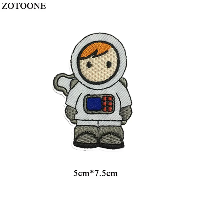 

ZOTOONE Astronaut Patches for Clothing Iron on Transfers Space Badge Embroidered DIY Cool Patch Sew Stripe on Clothes Applique G