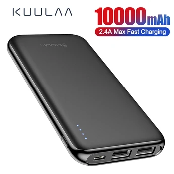 

KUULAA Power Bank 10000 mAh PowerBank Portable Charging Poverbank 10000mAh USB External Battery Charger For Xiaomi Mi 9 8 iPhone