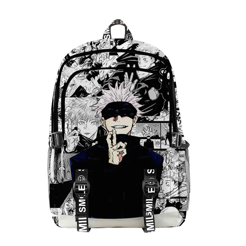 

Manga Collage Backpack for Girls Boys Travel Rucksack Satoru Gojo Jujutsu Kaisen Itadori Megumi Anime Backpacks for Teenage