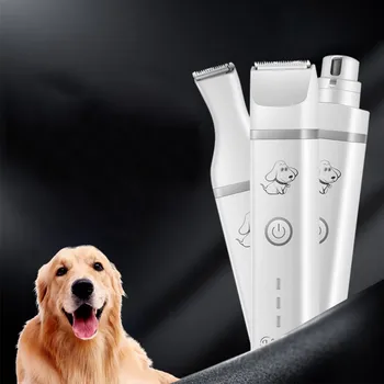 

Professional USB Rechargeable Pet Multifunctional Three-in-one Hair Grooming Hair Trimming Shaver Manicure Set