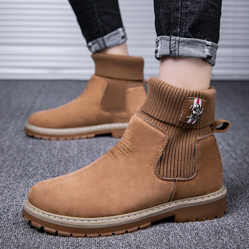 

Autumn And Winter New Style Men Martin Boots British Style Thick Bottomed Worker Boot Casual Versatile Convenient wa zi xie Outd