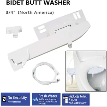 

Home Hygienic Easy Install Toilet Seat Attachment Single Nozzle Fresh Bathroom ABS Non Electric Self Cleaning Mechanical Bidet
