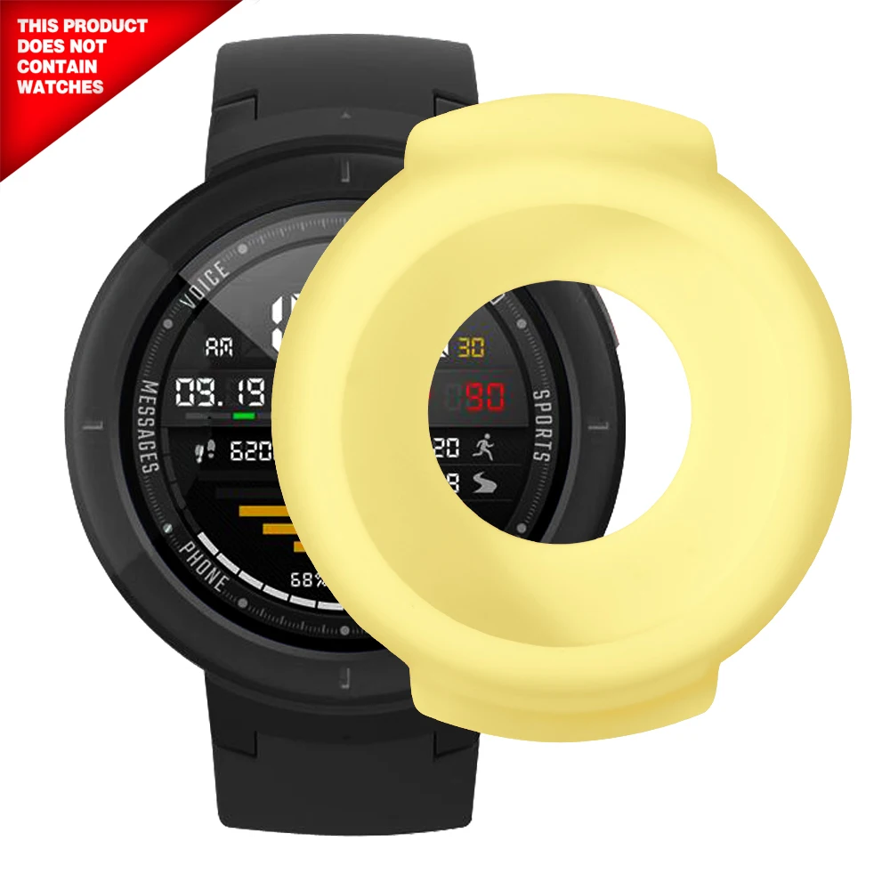 Модный чехол для часов для Huami Amazfit Verge, мягкий силиконовый чехол из ТПУ с полной защитой, чехол для Huami Amazfit Verge Smart Watch - Цвет: Yellow