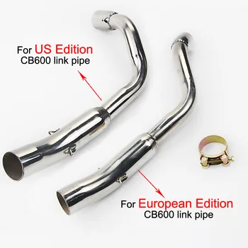 

For Honda Hornet 600 CB600F Hornet Exhaust Pipe Slip On EU US Edition 51 mm Mid Middle Link Elbow Tail Muffler