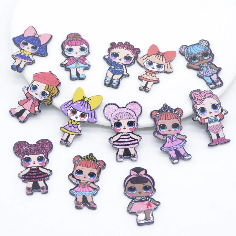 20 шт./лот Kawaii Baby Flatback Смола DIY ремесло поставка Крутые Девушки для банта центр крыло заколка для волос украшение принцесса орнамент для девочки