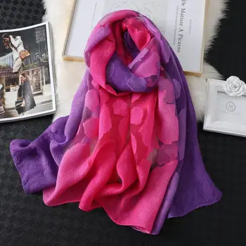 

Beatiful scarf for ladies femme cutout cut flower shawls and wraps spring summer neckerchief organza Muffler headband shawl