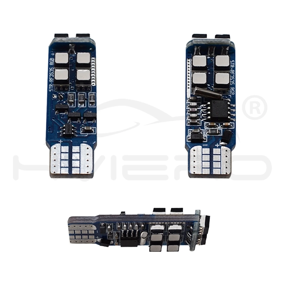 Hviero T10 W5W RF Control RGB Led Reading Light RGB T10 LED 194 168 Car Clearance Light License Plate Light Position Light 12V