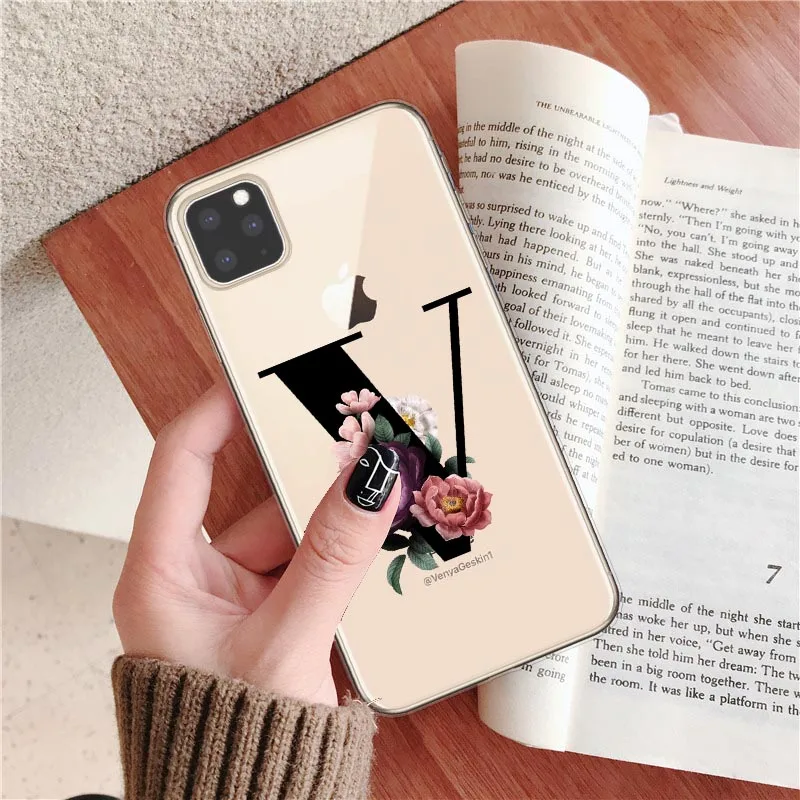 T7577 Custom New Phone Case For iPhone 11 Pro Max Wireless charging Fashion Customized initial Soft For iPhone X XR XS MAX 7 8 Plus - Цвет: T7577