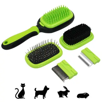 

AUGKUN 5-in-1 Pet Grooming Kit Dog Brush Cat Brush Pet Massage Comb Air Comb Pet Hair Remover For Cat Dog Rabbit Beauty Care