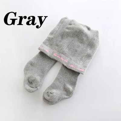 Gray От 0 до 6 лет, хлопковые чулки для девочек на осень и зиму, колготки для малышей, вязаные колготки-чулки для маленьких девочек, облегающая одежда, аксессуары - Цвет: Gray