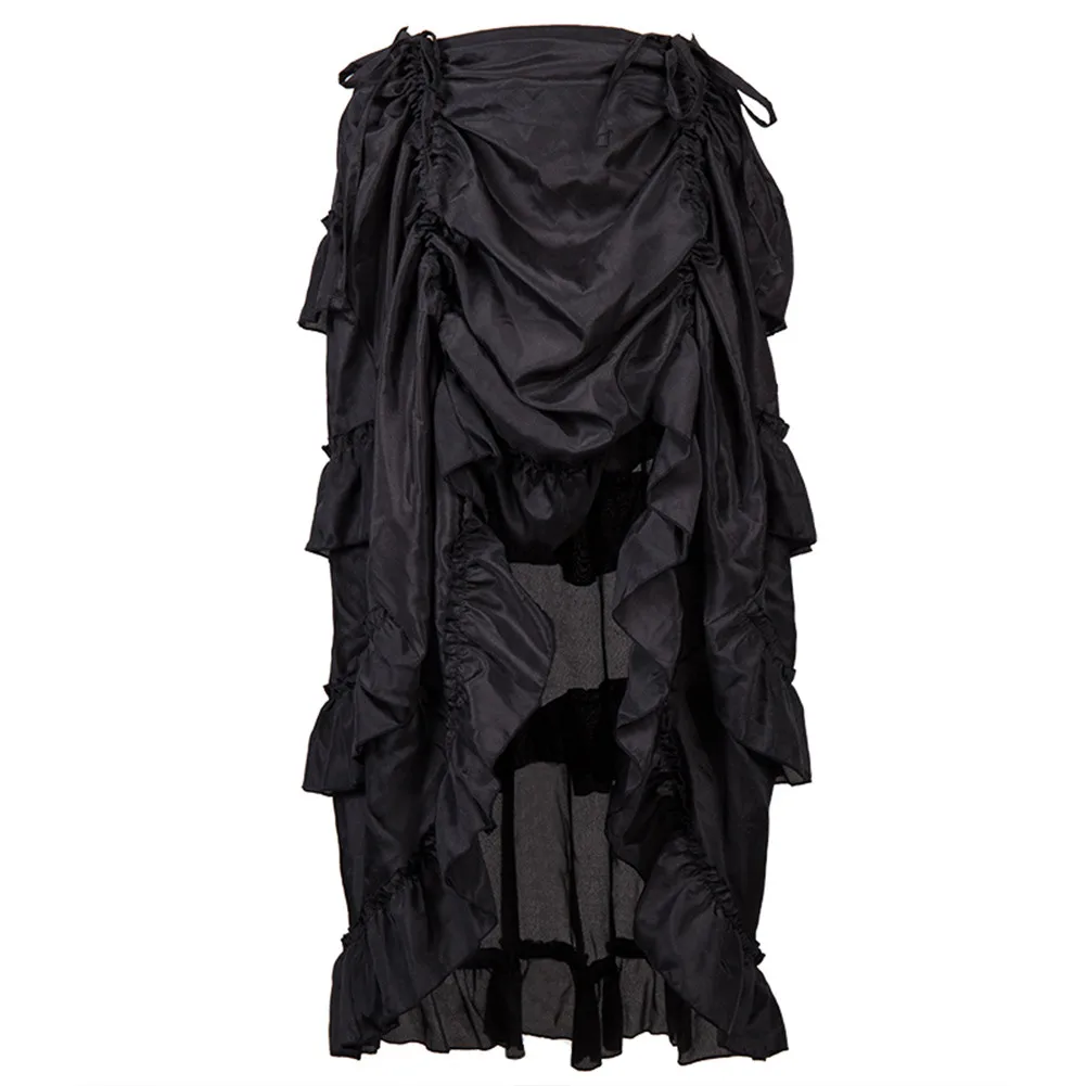 Women Skirt Large Size Steampunk Gothic Skirt Ruffled Pirate  Irregular Skirt Retro Party Skirt 2020 New Wild Skirt платье