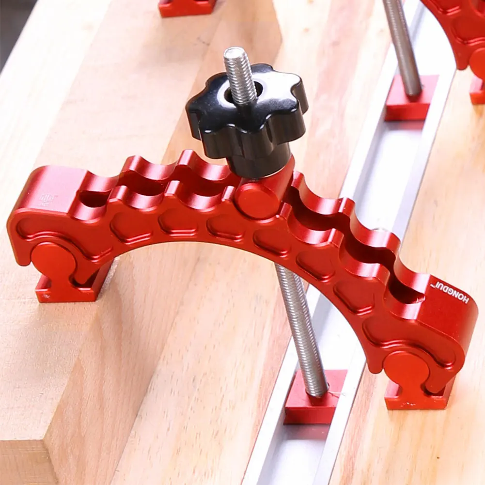 

Home Knuckle Clamp Adjustable Press Plate Slide Holder Quick Acting Accessories Carpentry Hold Down Anti Slip Woodworking Tool