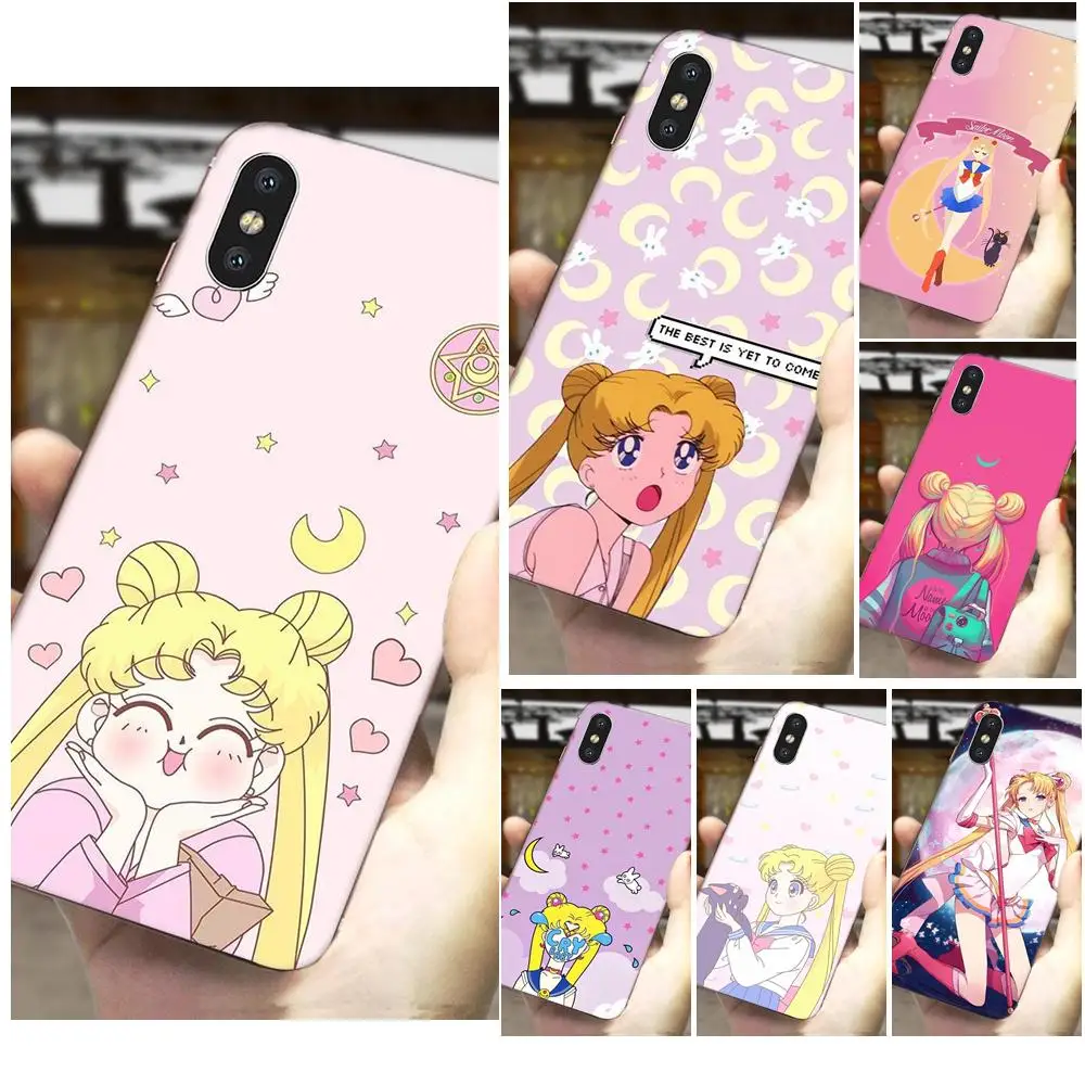 Дизайн Сейлор Мун из ТПУ с персонализированным рисунком для Xiaomi Redmi Note 8 8A 8T 10 K30 5G