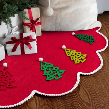 

Christmas tree decor red Christmas Tree Skirt Christmas Xmas Tree Decor Holiday Skirts for Home Party Supplies new