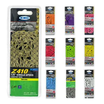 

KMC Z410 1/8 Single Speed Chain Fixed Gear bicycle Chain 112L Urban Leisure Bike Folding Bike Chain Multi-Color Bike Chain 390g