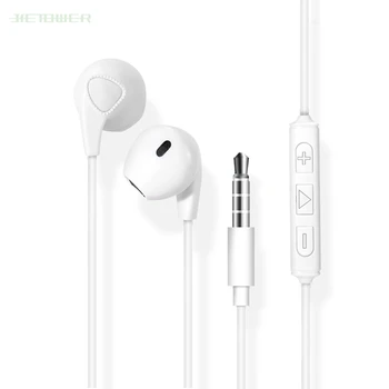 

High Quality white black 3.5mm Stereo In-Ear Earphone Headphones with Remote with MIC headset for samsung Iphone Sony 100pcs/lot