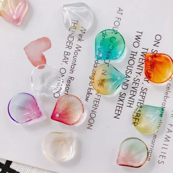 

Multicolors Eardrop Accessories Acrylic Petal Piece Pendant Earring Necklace Charms Diy Making Material Jewelry Finding 20pcs