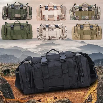 

MoneRffi High Quality Outdoor Military Tactical Bag Waist Pack Waist Bag Mochilas Molle Camping Hiking Pouch 3P Chest Bag