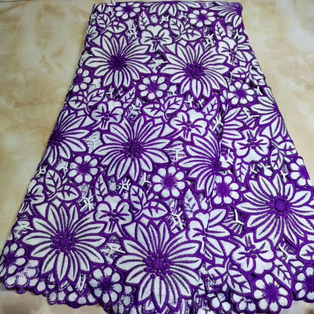 

African Dry Lace Fabric 2020 High Quality Cotton Lace Nigeria Lace Fabric Made in Switzerland Swiss Tulle Lace FJ4124