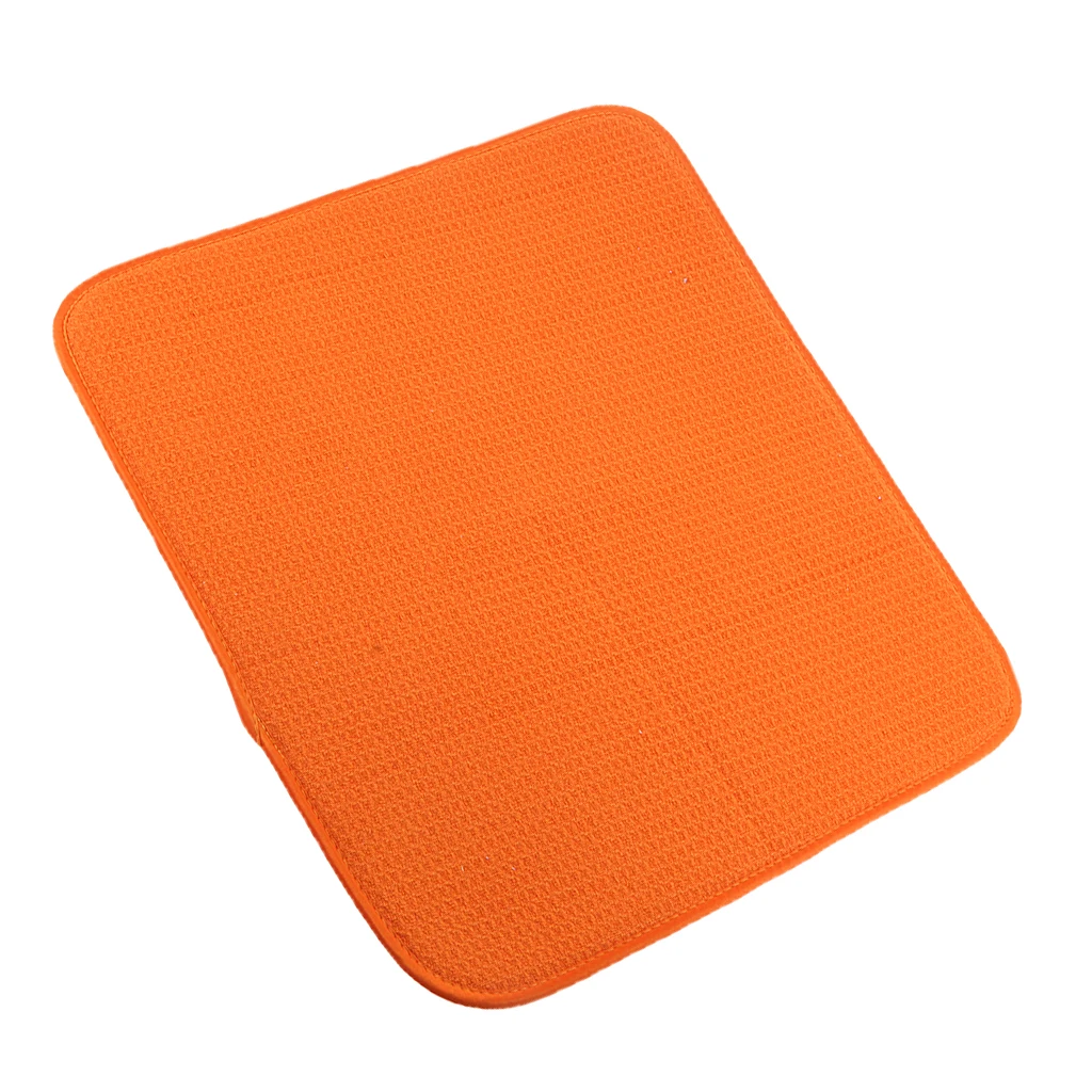 Orange Коврик из микрофибры для сушки посуды для кухни, Впитывающий Коврик для сушки посуды, коврик для обеденного стола 40,5x45,5 см - Цвет: Orange