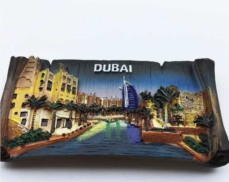 Ближний Восток Дубай туристический Пейзаж холодильник магнит 3d магнит-наклейка на холодильник Путешествия Сувенир кухня украшение дома