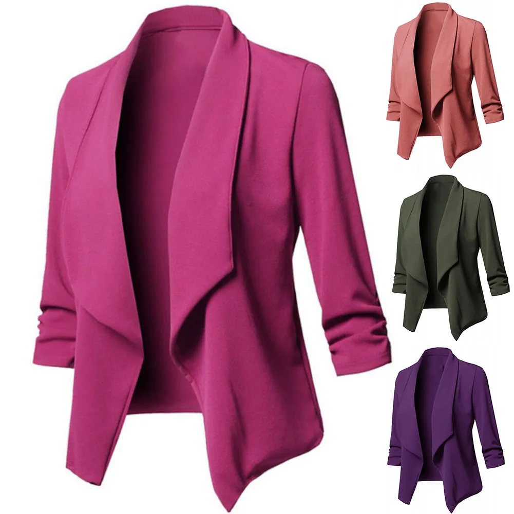 ladies pant suits Women Long Sleeve Formal Blazer Jackets Cardigan Office Lady Work Fit Slim Suit Business Autumn Outerwear blazer designer suits