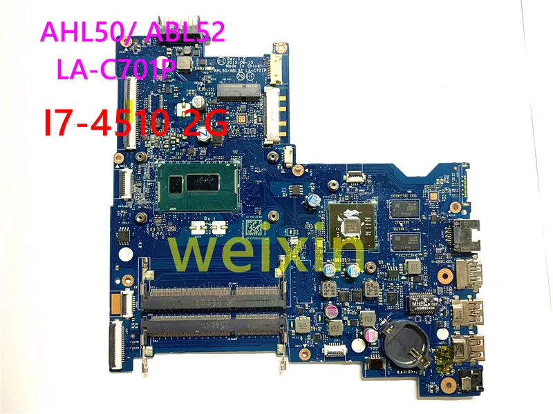 

For 15-A Laptop Motherboard AHL50/ ABL52 LA-C701P SR1EB I7-4510 R5 M330 2G 839541-601 DDR3L 100% working