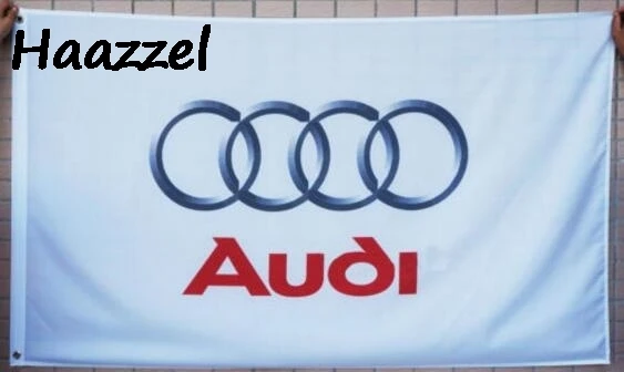 Черный Audi флаг 3X5, для Audi баннеры на машину флаги - Цвет: photo color