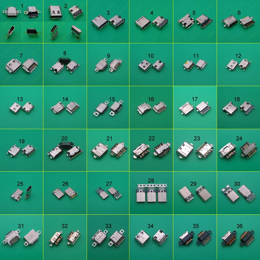 36 модель шт. разъем Micro USB Type C розетка зарядная док-станция Type-C для Xiaomi 5 Redmi Huawei Honor |