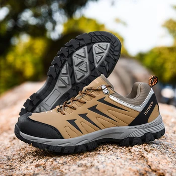 

2019 Sneakers Hiking Shoes Men Outdoor Fishing Trekking Shoes big size Tourism Camping Sports Hunting Shoes Leather Boots39-48