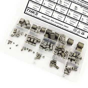 

120pcs Helicoil+Box Thread Repair Coil Metric Stripped Rethread Threaded Insert