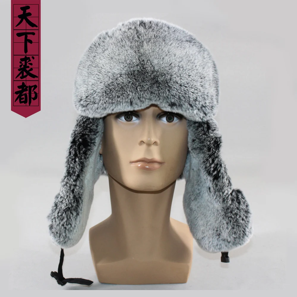 

Real Fur Hat Winter Warm Luxurious Rex Rabbit Fur Hat Lady&Man Full Pelt Real Rabbit Fur Bomber Hats 100%Natural Fur Caps