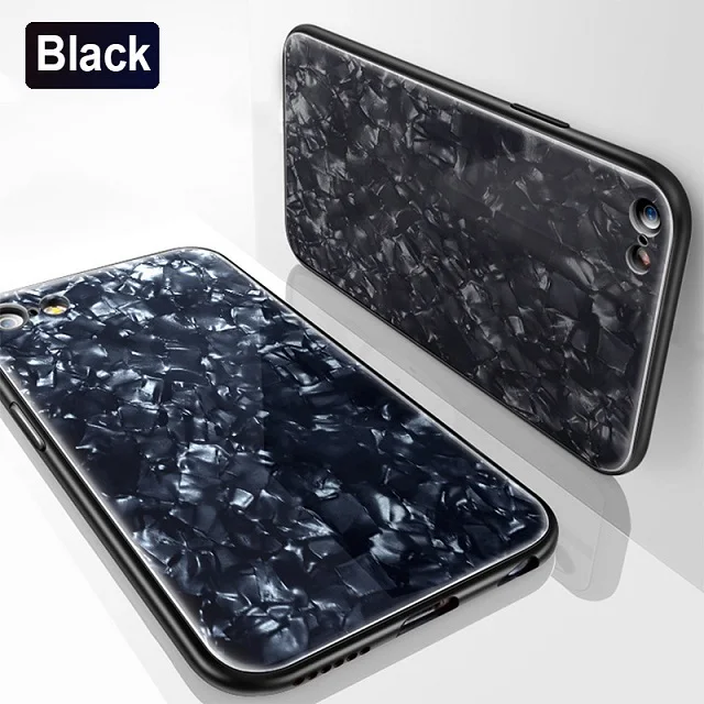 Роскошный чехол для телефона из закаленного стекла с мраморным принтом для iPhone XS Max, противоударный красочный Подвижный чехол, Капа, Coque Fundas - Цвет: Черный