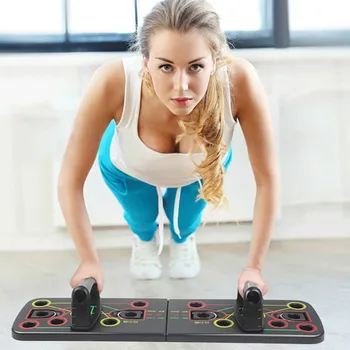 

9 in 1 Push Up Board with Instruction Print Body Building Fitness Exercise Tools Men Women Push-up Stands For GYM Body Training
