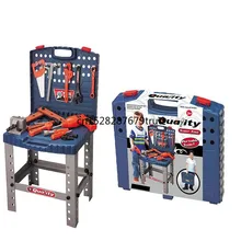 Верстак W реалистичные инструменты и электрическая дрель для строительной мастерской скамья инструментов, стволовые образовательные игры, ролевые игры Toolbox