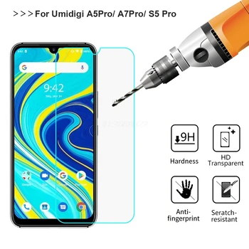 Перейти на Алиэкспресс и купить Для Umidigi S5 Pro закаленное стекло Премиум Защитный передний мобильный телефон пленка для UMIDIGI A5 A7 Pro 6,3 дюймстекло Защита для экрана