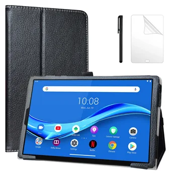 

Skin PU Leather Cover For Lenovo Tab M10 FHD Plus Case 10.3 TB-X606F/X 10.3" Funda Folding Stand Shell Etui M10 plus +FilmGift