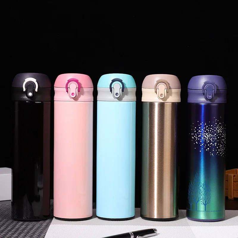 High Quality 500ml Starry Sky Thermos Cups Vacuum Flasks 304 Stainless Steel Thermals Water Bottle With Tea Strainer |