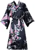 Robe de mariée en Satin de soie pour demoiselle d'honneur, peignoir Floral, Kimono court, Robe de nuit, Robe de bain, à la mode, pour femmes