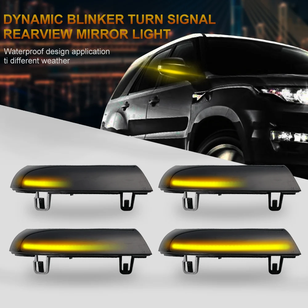 

2pcs Dynamic Turn Signal Light LED Side Wing Rearview Mirror Indicator Blinker Light For VW GOLF 5 GTI V MK5 Jetta Passat B5.5
