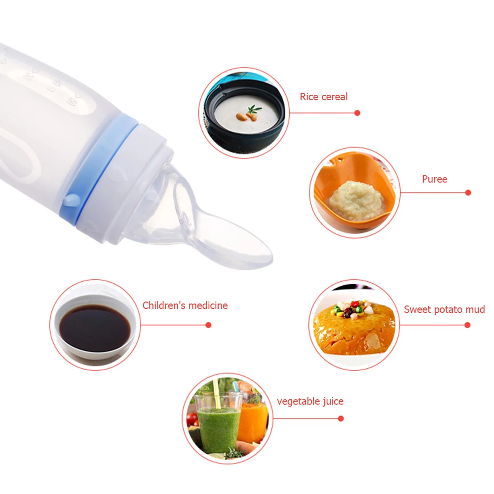 Детская ложка бутылочка кормушка пипетка силиконовые ложки для кормления