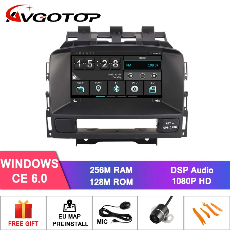 AVGOTOP Android 9 WINCE Bluetooth GPS Автомобильный радиоприёмник dvd-плеер для OPEL ASTRA J Автомобильный мультимедийный - Цвет: Wince 6.0