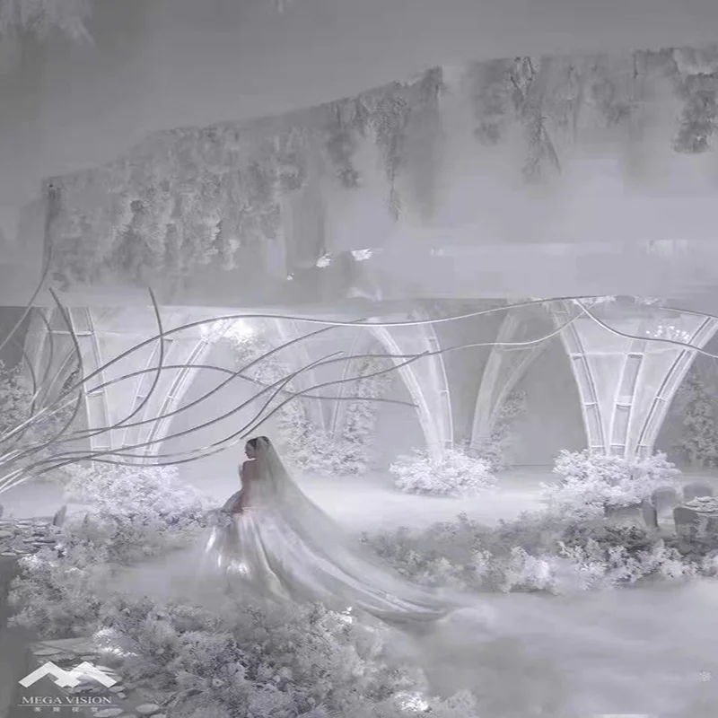 10 м Креативный дизайн ПВХ алюминиевая пластиковая трубка декор свадебный фон стены гигантский искусственный цветок полюс для вечерние украшения