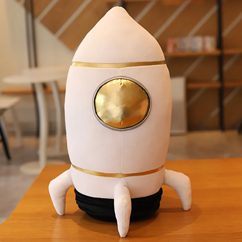 Space Astronaut Stuffed Doll Toy Plush Space Rocket Unique Space Ship Toy Stuffed Throw Pillow For BoY Birthdat Gift