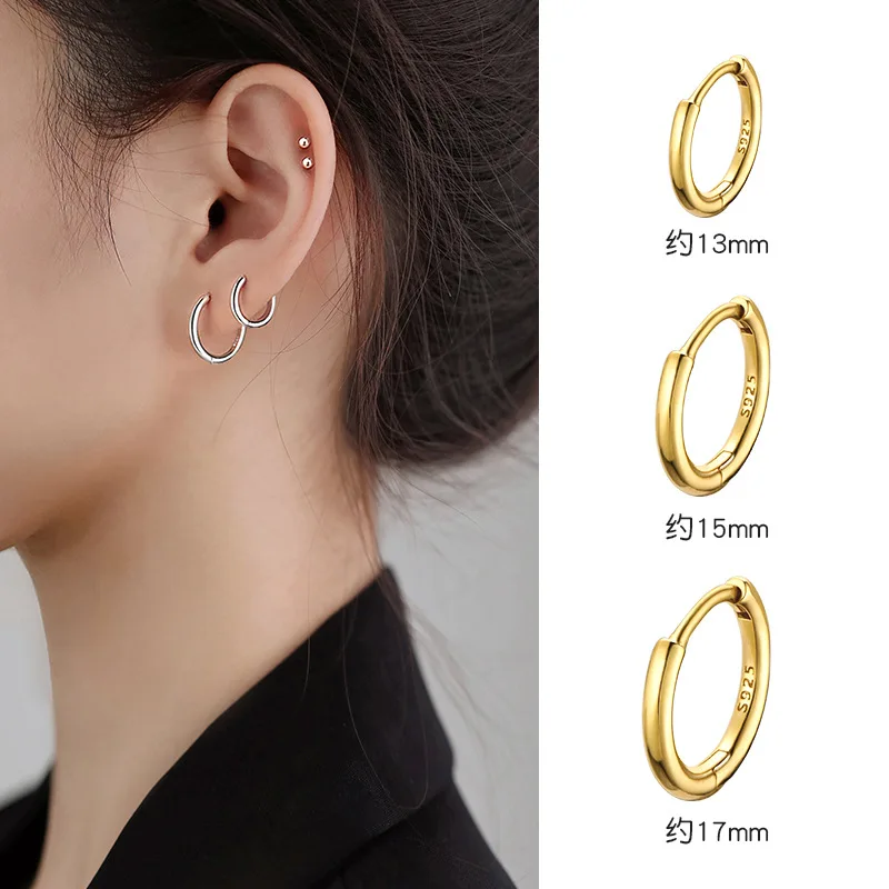 Orecchini Cerchio E Ciondoli Intercambiabili Orecchini (Acciaio Chirurgico 316L Placcato In Oro Rosa) | Crazy Set Piercing Cartilagine Oro 14K