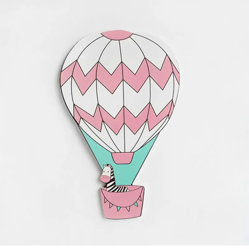 3D деревянная Наклейка на стену с воздушным шаром для детской комнаты, украшения INS, скандинавские украшения для новорожденных, для детской спальни, для детской комнаты, реквизит для фотосессии - Цвет: C