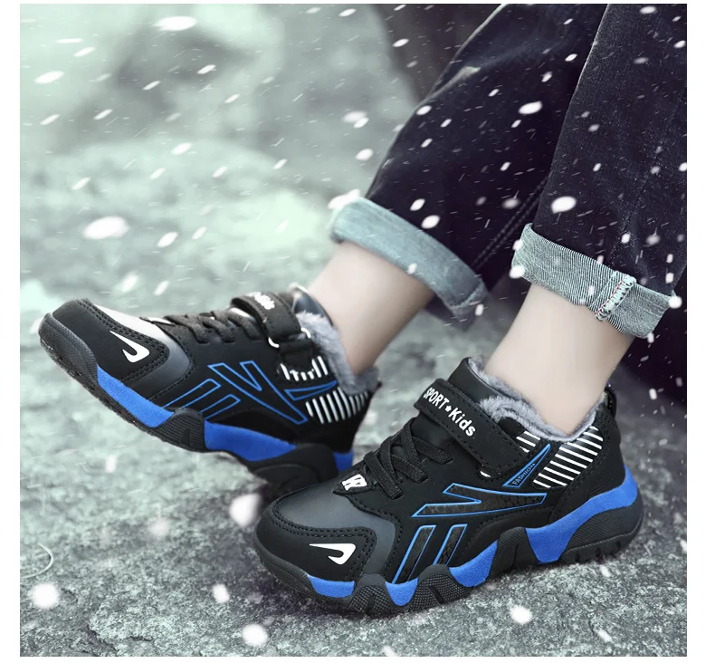 Sialia, зимние детские кроссовки, обувь для мальчиков, детская повседневная обувь, кроссовки для девочек, плюшевые теплые кроссовки для бега, школьные кожаные