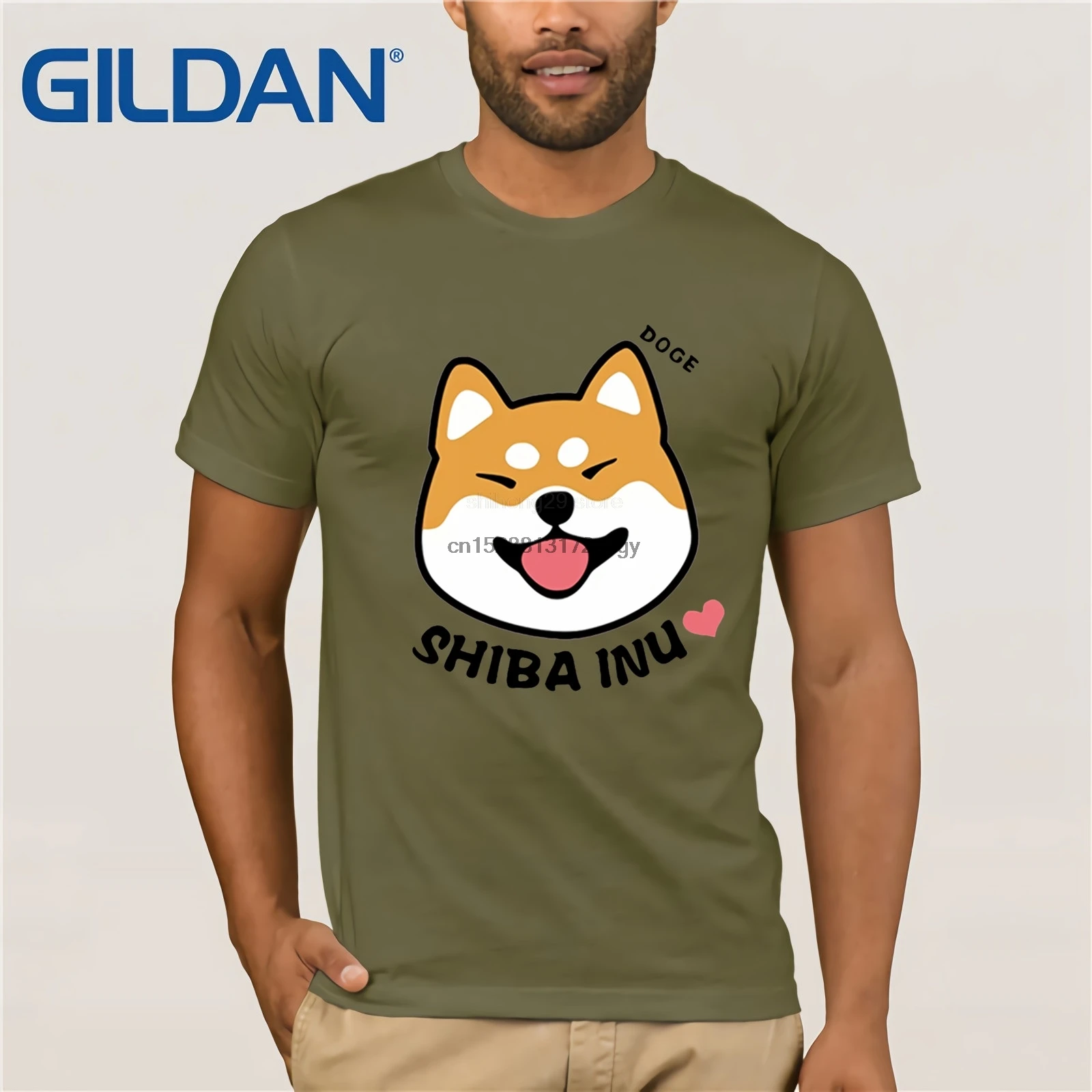 Kawaii shaba Inu футболка для мужчин милая Doge мужская Hombre принт с животными собака Homme