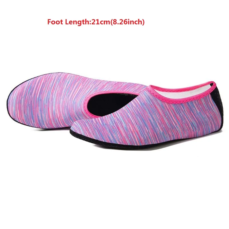 Striped Red S Женские, мужские, летние, для йоги, спорта, пляжа, водонепроницаемая обувь, камуфляж, принт, дайвинг, подводное плавание, Аква носки, для плавания, быстросохнущие, босиком Тапочки - Цвет: Striped Red S